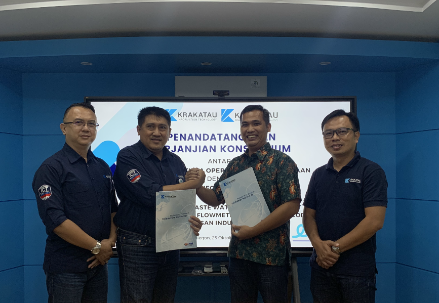 Perkuat Sinergi Bisnis Krakatau Sarana Infrastruktur Grup, Krakatau IT dan PT KTOP Melakukan Penandatanganan Perjanjian Konsorsium